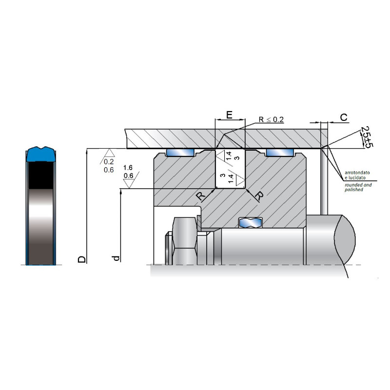 Pseal PSQ 100x79x8.1 CN
